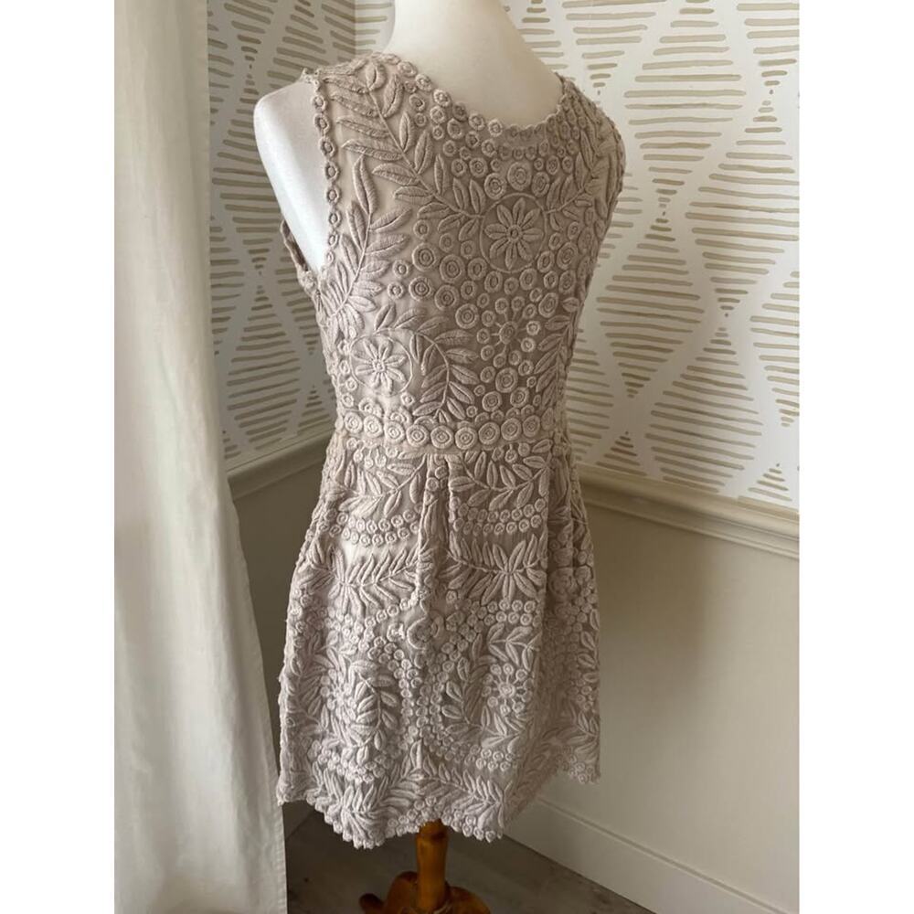 Anthropologie Yoana Baraschi Size 6 Veiled Alder Gossamer Silk Intricate Dress - Picture 4 of 8